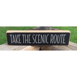 T2166 Take the Scenic Route wood block