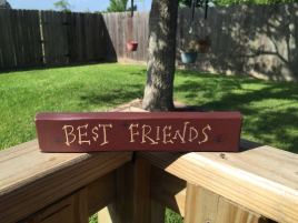 Primitive Wood Block T9006BF Best Friends  