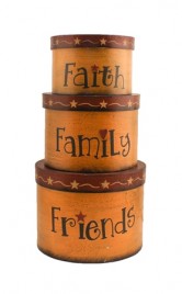 TWA1462  Faith Family Friends set of 3 nesting boxes 