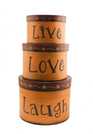 TWA1466-Live Love Laugh set of 3 Nesting Boxes