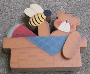W2110 Bear Basket Bee-Watermelon W2110 Bear Basket Bee-Watermelon