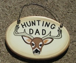 WD1900I - Hunting Dad oval wood sign 