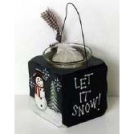 2043 Let It Snow Snowman with candle 2043 Let It Snow Snowman with candle