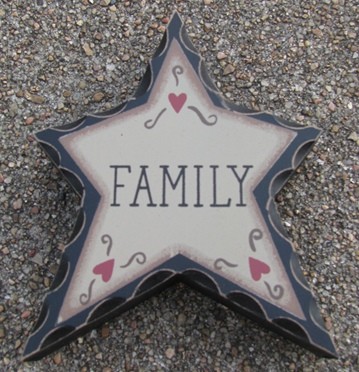 Primitive Wood WD906 - Family Standing Star Primitive Wood WD906 - Family Standing Star