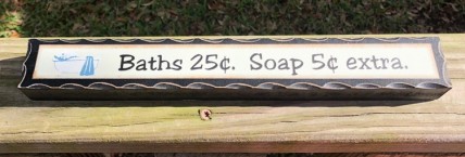 WD989 Bath 25 cents soap 5 cents extra wood block WD989 Bath 25 cents soap 5 cents extra wood block