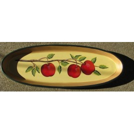 XP-3 Apple Oval Wood Plate 