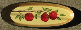 XP-3 Apple Oval Wood Plate 