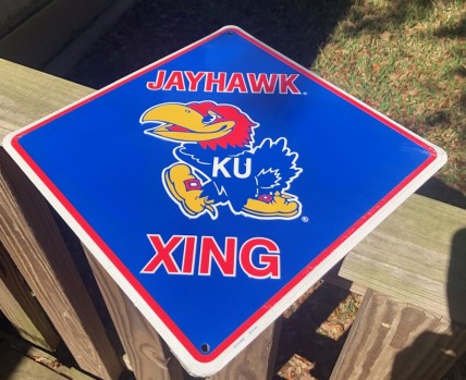 XS67005-Kansas Jayhawks XING aluminum sign XS67005-Kansas Jayhawks XING aluminum sign