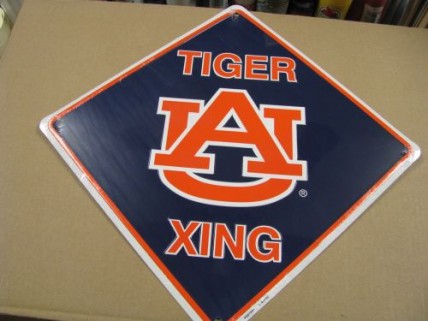 XS67001-Auburn Tigers Metal XING Sign XS67001-Auburn Tigers Metal XING Sign
