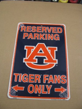 SP80029-Auburn Tigers Reserve Parking for Tiger Fans Only Metal Sign SP80029-Auburn Tigers Reserve Parking for Tiger Fans Only Metal Sign