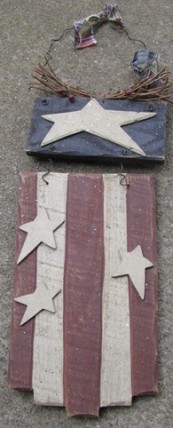B2165 - Patriotic wood flag B2165 - Patriotic wood flag