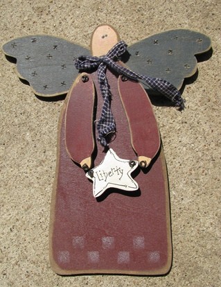 B2512 - Primitive Patriotic Liberty wood Angel B2512 - Primitive Patriotic Liberty wood Angel