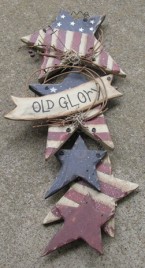 B5873 - Old Glory Stars Wood 