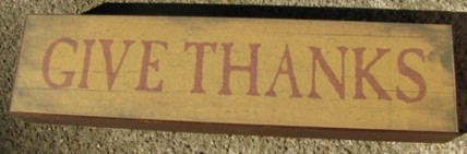 bj-35 Give Thanks wood  Block  bj-35 Give Thanks wood  Block