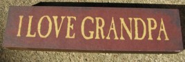 bj-75 I Love Grandpa wood block 
