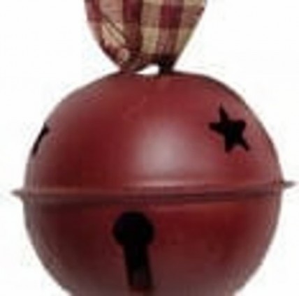 GISB23550 Christmas Ornament Burgundy Jingle Bell 2 inches in diameter GISB23550 Christmas Ornament Burgundy Jingle Bell 2 inches in diameter
