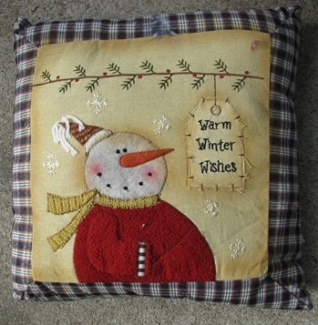 Christmas Decor C1364WWW-Warm Winter Wishes Tag Pillow Christmas Decor C1364WWW-Warm Winter Wishes Tag Pillow