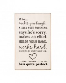 Primitive Wood Box Sign CS6613  If he makes you laugh 