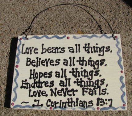 CS6212 - Love Never Fails Sign CS6212 - Love Never Fails Sign