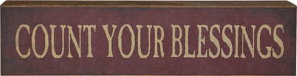 VF-BJ63 - Count Your Blessings Wood Block VF-BJ63 - Count Your Blessings Wood Block