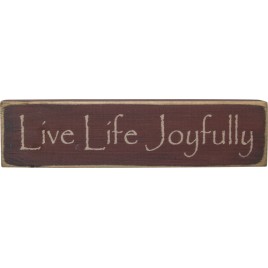  cwi12532 Live Life Joyfully wood Block