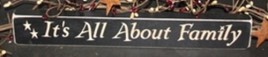 12IAF It's All about Family Engraved Wood Block 