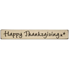 G1215 - Happy Thanksgiving Engraved Wood Block G1215 - Happy Thanksgiving Engraved Wood Block