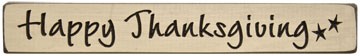 G1215 - Happy Thanksgiving Engraved Wood Block G1215 - Happy Thanksgiving Engraved Wood Block