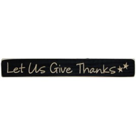 G1225-Let Us Give Thanks engraved wood block 