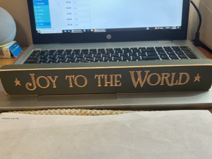 G1227 - Joy to the World engraved wood block G1227 - Joy to the World engraved wood block