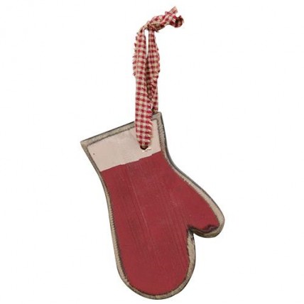 Christmas Wood Ornament G33403 Mitten Christmas Wood Ornament G33403 Mitten