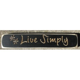 G9006-Live Simply Engraved Wood Block G9006-Live Simply Engraved Wood Block