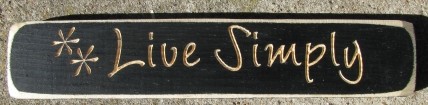 G9006-Live Simply Engraved Wood Block G9006-Live Simply Engraved Wood Block