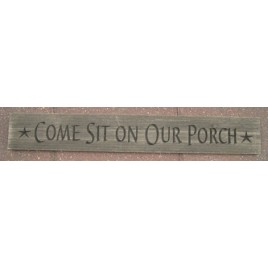 G9006CS - Come Sit on Our Porch engraved wood block 