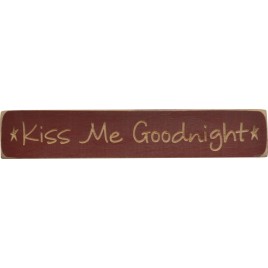 G9007 - Kiss Me Goodnight engraved wood Block G9007 - Kiss Me Goodnight engraved wood Block