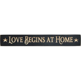 Engraved Wood Sign G9027 - Love Begins at Home Engraved Wood Sign G9027 - Love Begins at Home