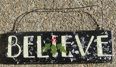 GH5166B - Believe wood sign GH5166B - Believe wood sign