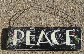 GH5166P - Peace Wood Glittery Sign