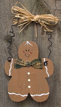 Wood Christmas Ornament D0035CWC - Gingerbread Man Wood Christmas Ornament D0035CWC - Gingerbread Man