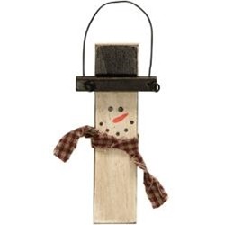 GJHX9077A Antiqued Snowman Ornament w/Bow GJHX9077A Antiqued Snowman Ornament w/Bow