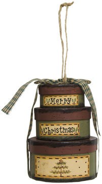 GM3773-Christmas Boxes ornaments paper mache'