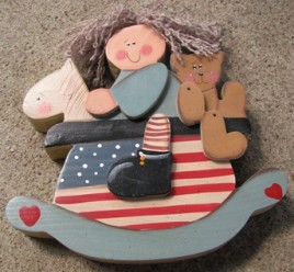 GPATBEAR Patriotic Girl Bear Horse 