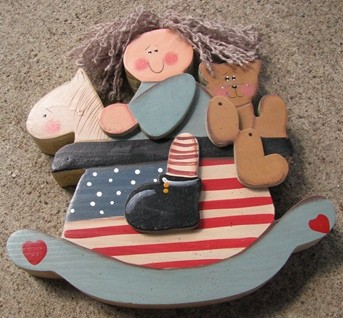 GPATBEAR Patriotic Girl Bear Horse GPATBEAR Patriotic Girl Bear Horse