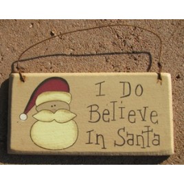 gr116bs - I do believe in Santa wood sign gr116bs - I do believe in Santa wood sign
