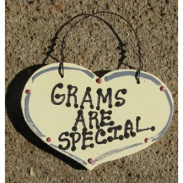 1034G - Grams Are Special  smalll wood Heart   1034G - Grams Are Special  smalll wood Heart