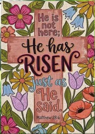 72M9W55400 He Has Risen Garden Flag double sided