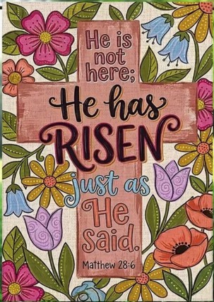 72M9W55400 He Has Risen Garden Flag double sided