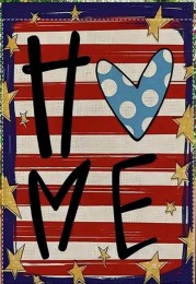 7XM1252XK7 American HOME Patriotic Garden Flag double sided