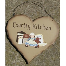  HP12 - Country Kitchen Wood Heart 