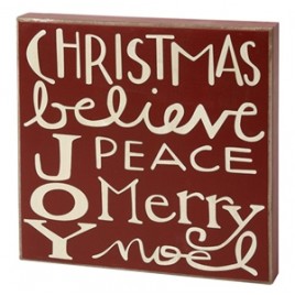 Primitive Wood Box Sign HW4486 Christmas Word Box Primitive Wood Box Sign HW4486 Christmas Word Box